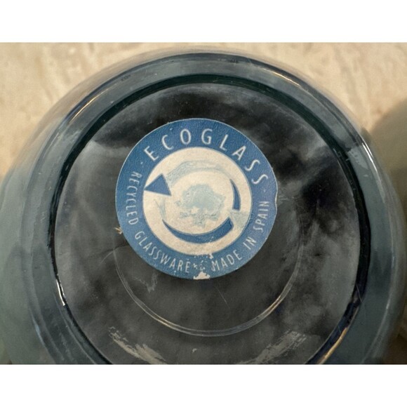 6 Hand Blown Recycled Art Glass Tumblers Swirl Ecoglass Marblized Glasses - Picture 7 of 9